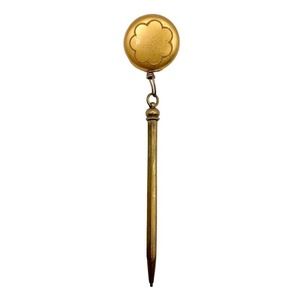 Antique Ketcham & Mcdougall Mechanical Pencil Brooch Retractable Lead Gold Tone
